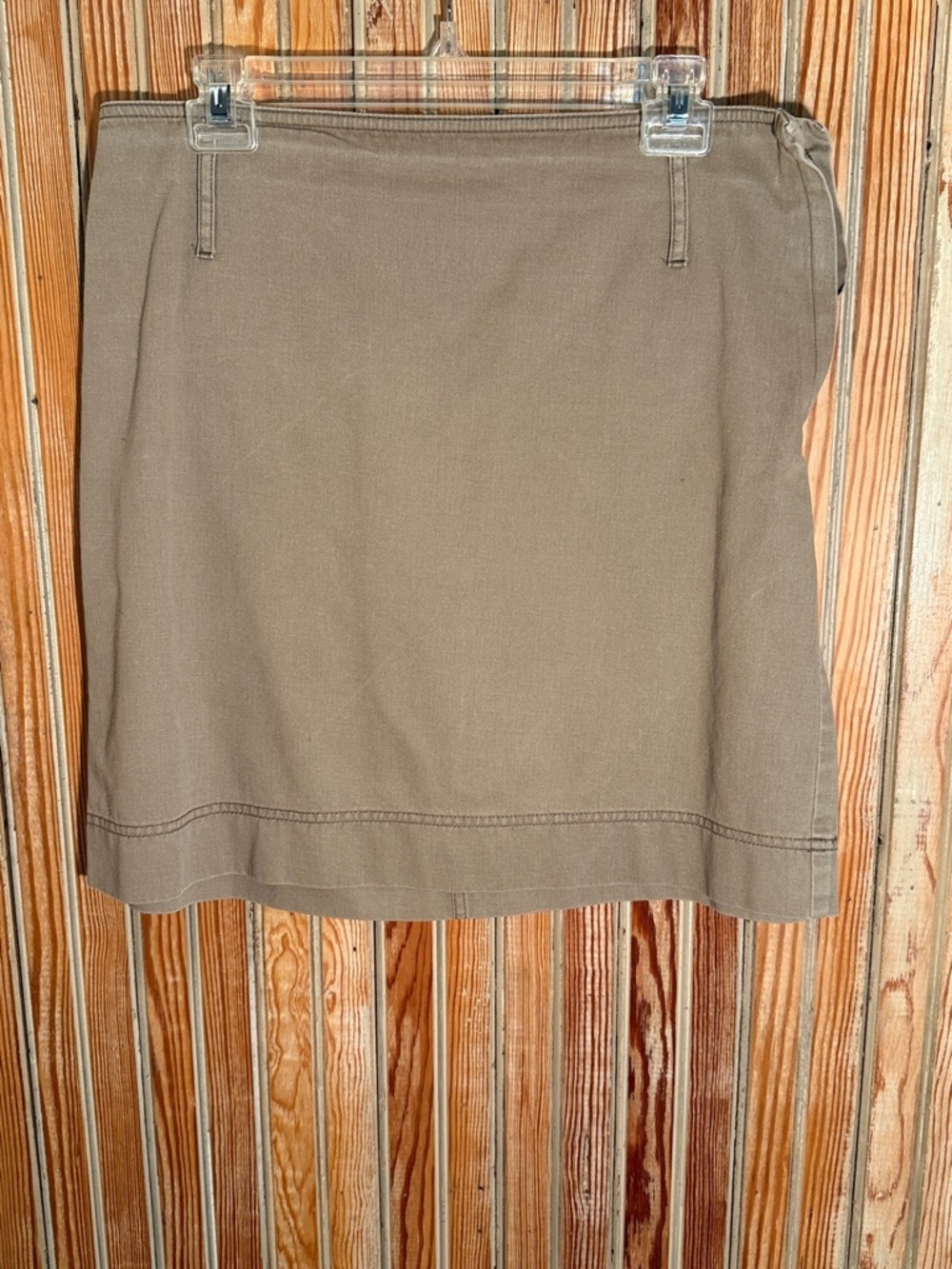 LOFT Olive-Tan Mini Skirt
